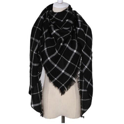 esign Women Triangles Scarf Long Scarves Shawl Autumn Winter - ROUTINE FASHION